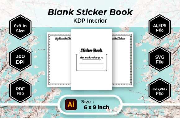 Blank Sticker Album Book KDP Interior