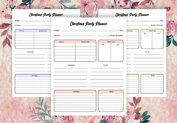 Christmas Gift Planner Printable KDP Graphics for Kdp Interiors