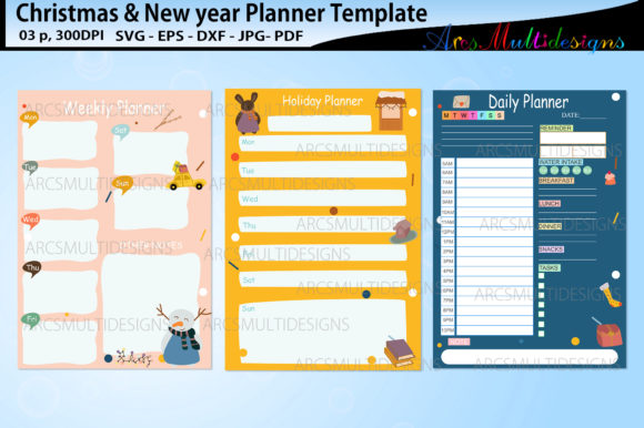 Christmas & New Year Planner Template — Graphics by Kdp Interiors