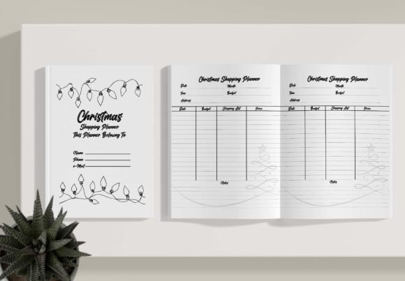 Christmas Shopping Planner KDP PrintReay Graphics