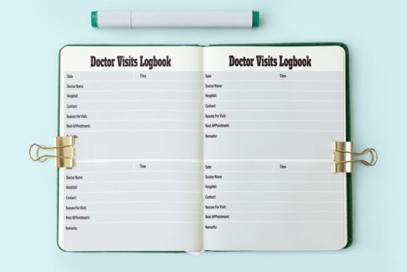 Doctors Visits Logbook: Kdp Interiors Graphics