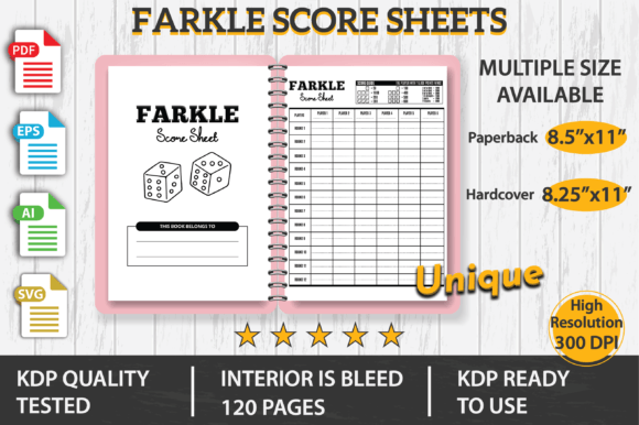 Farkle Score Sheets Kdp Interior: A Graphic Designer’s Take