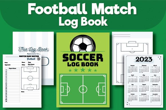 Football Match Soccer Log Book KDP: Graphics for KDP Interiors