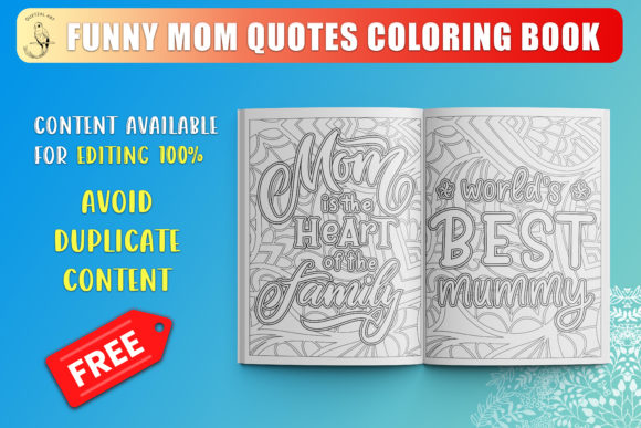 Fun Mom Quotes Coloring Book SVG: A Graphic Asset for Local Branding