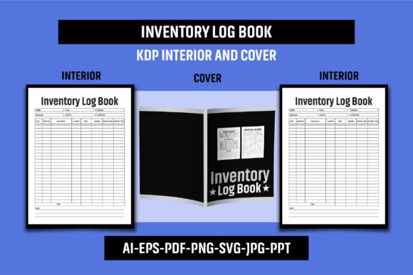 Inventory Log Book Kdp Interior Cover Graphics