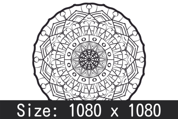 Japanese Mandala Coloring Page 3: Graphics for Kdp Interiors