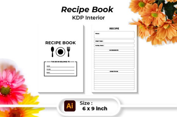 KDP Blank Recipe Book Interior Graphics