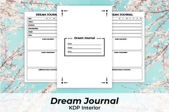 KDP Dream Journal Book Interior Template Graphics