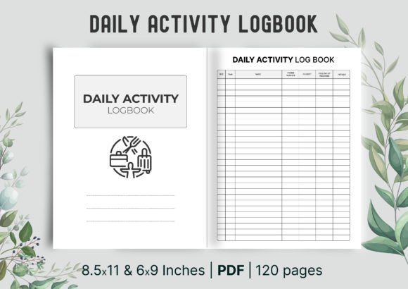 KDP INTERIORS DAILY ACTIVITY LOG BOOK Graphics