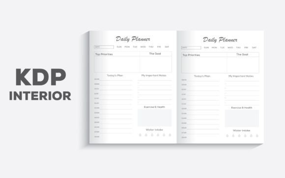 KDP Interiors Daily Planner Sheet Graphics