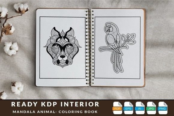 Mandala Animal Coloring Page: Graphics for Kdp Interiors