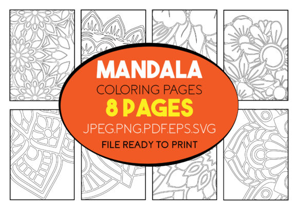 Mandala Design for Coloring Pages: Graphics for Kdp Interiors