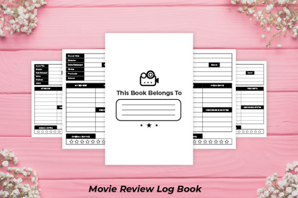 Movie Review Log Book KDP Template: Graphics for Kdp Interiors