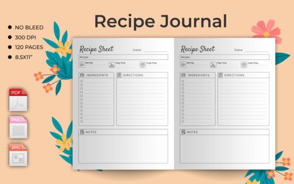 Recipe Sheet KDP Interior: A Graphic Designer’s Take
