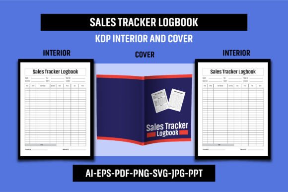 Sales Tracker Logbook KDP Interior Cover Graphics