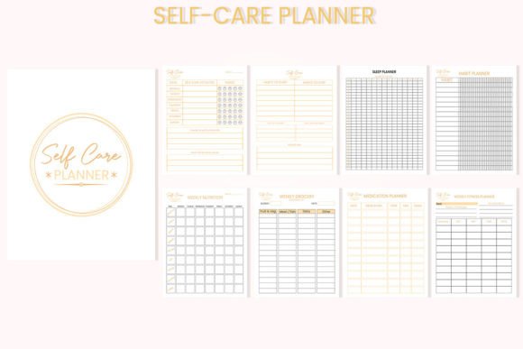Self Care Planner Graphics for Kdp Interiors