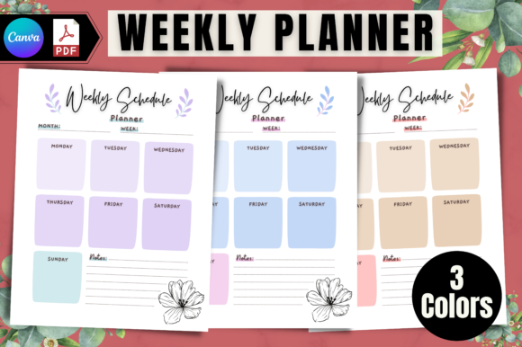 Weekly Planner Graphic Freebie for Creative Projects