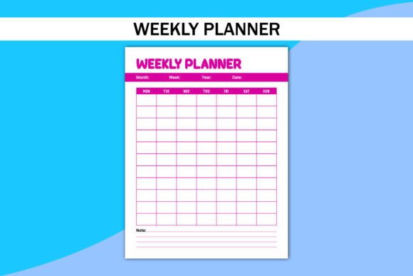 Weekly Planner KDP Interior Planner