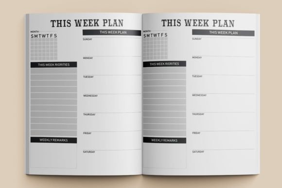 Weekly Planner KDP Interiors Graphics